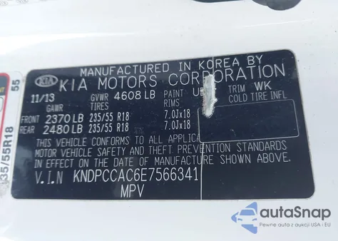 2014 Kia Sportage Ex from USA, damaged, VIN KNDPCCAC6E7566341